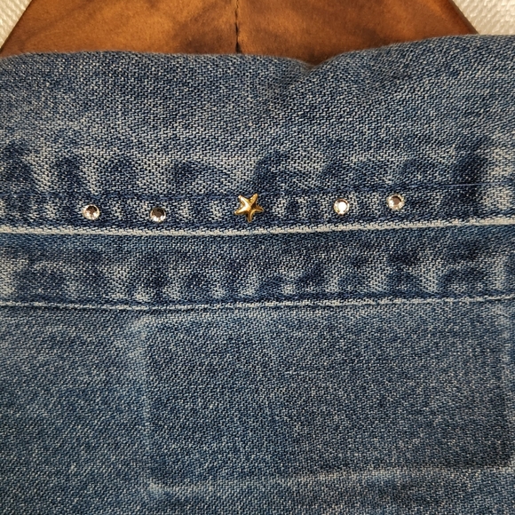 Denim Button Down Shirt with Lighthouses - Picture 7 of 10